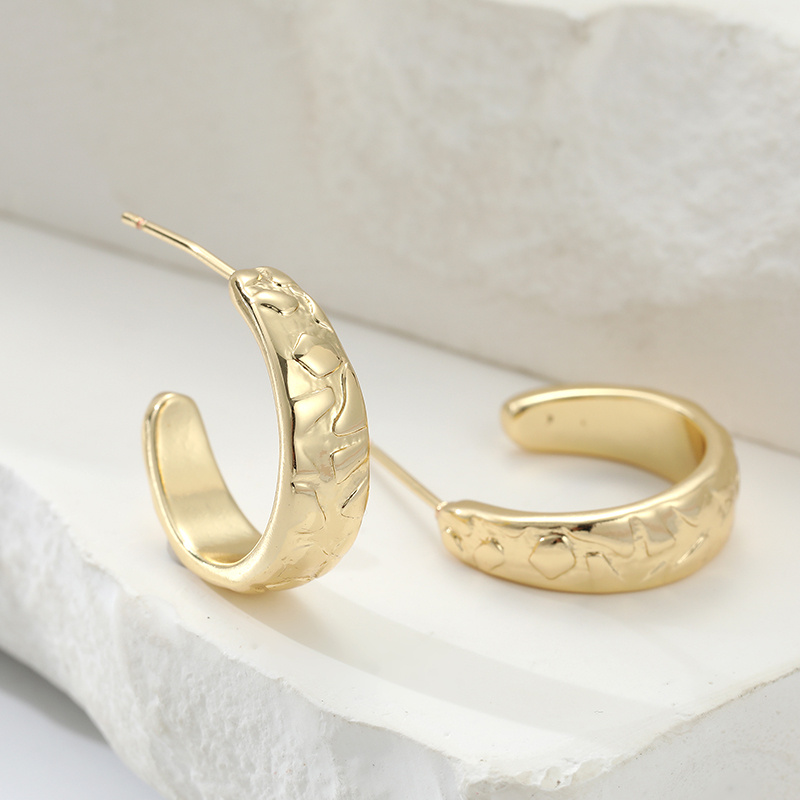 Women's Chic Scaly Round Hoop Earrings